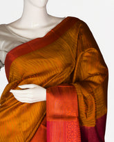 Golden Orange Saree
