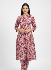 Red Chudidhar Cord Set