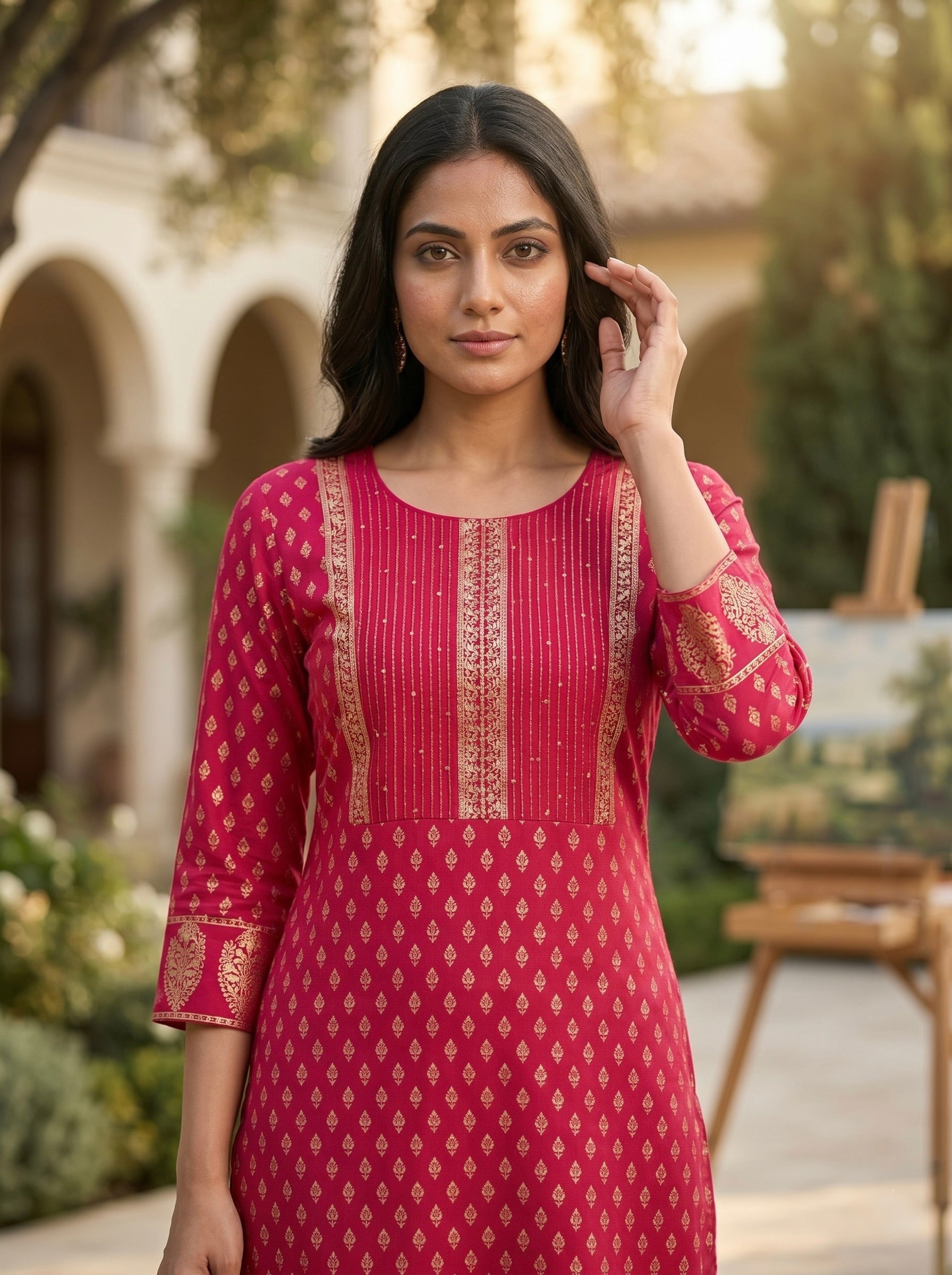 Golden Pattern kurti