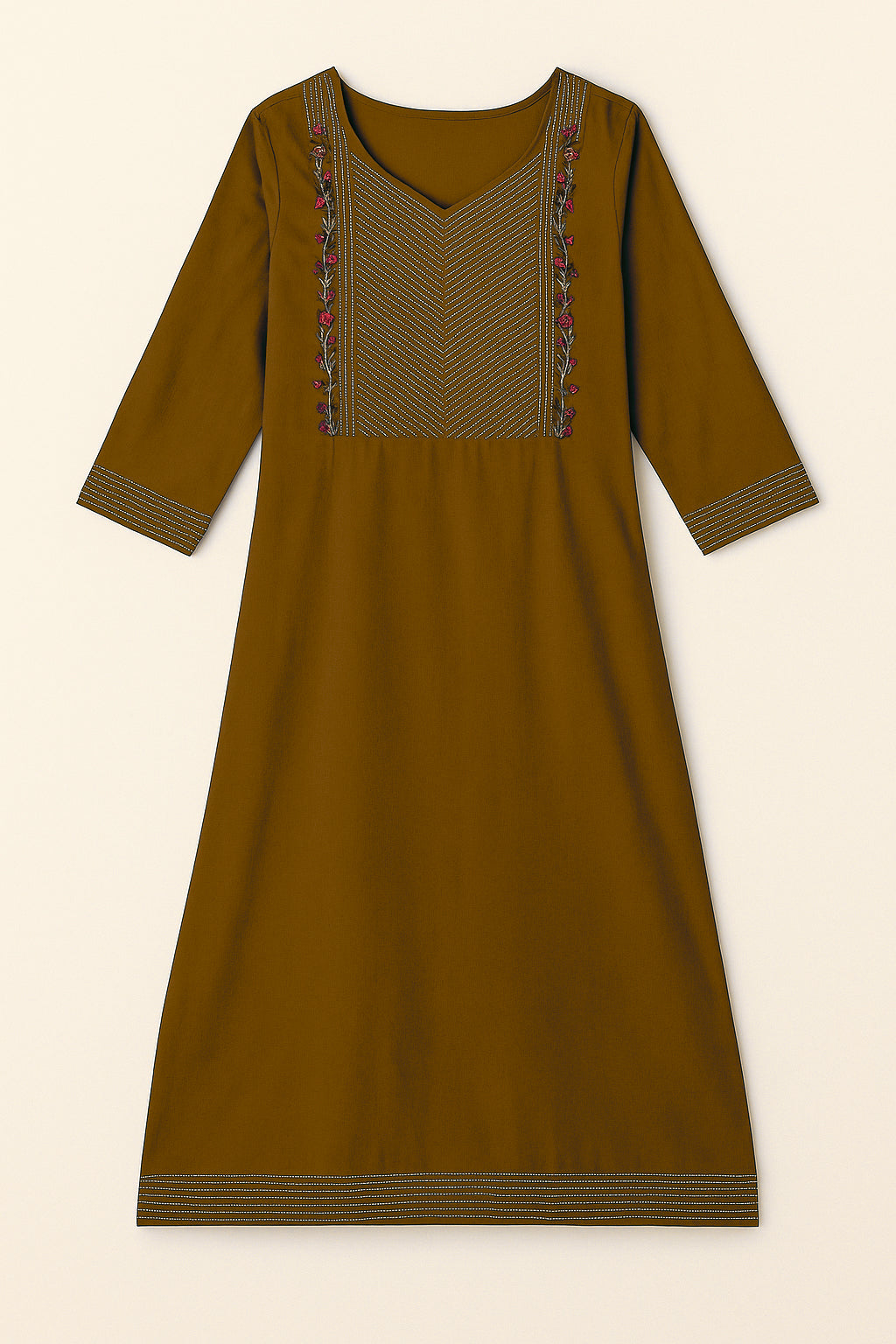 Brown Long Top