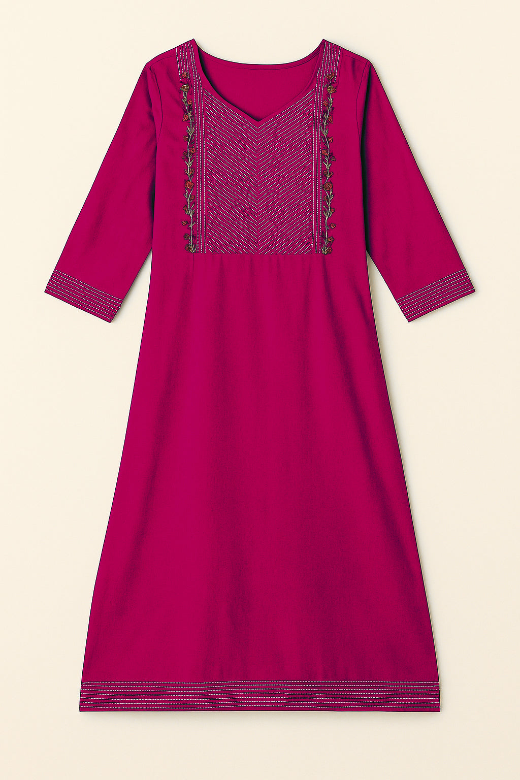 Pink Silver line Long Top