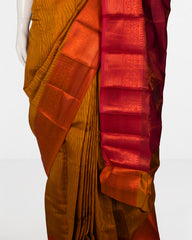 Golden Orange Saree