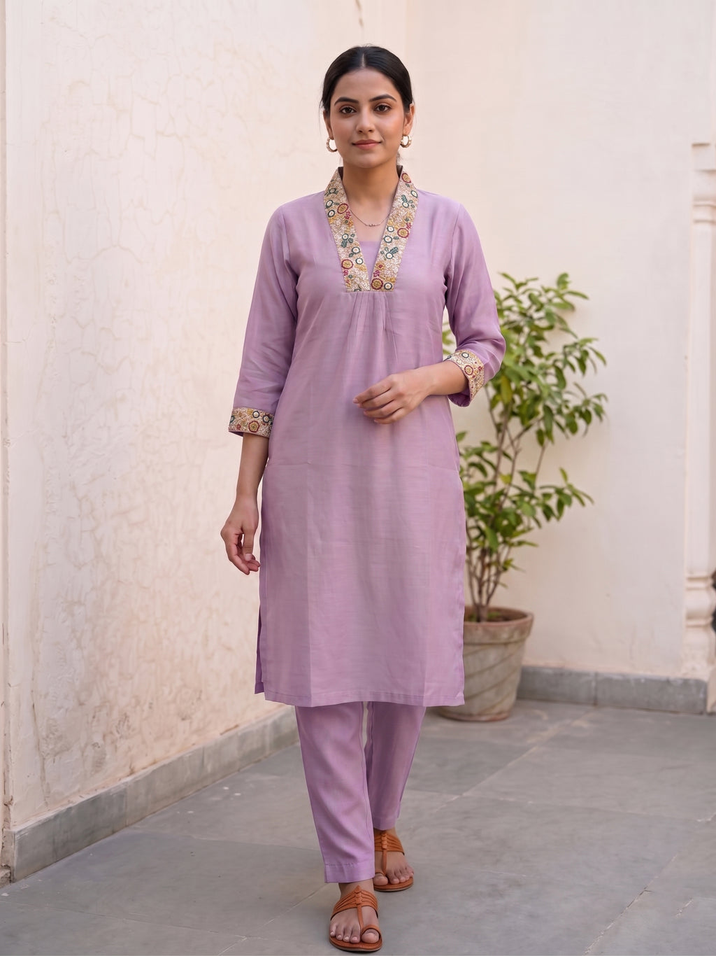 Lavender kurti