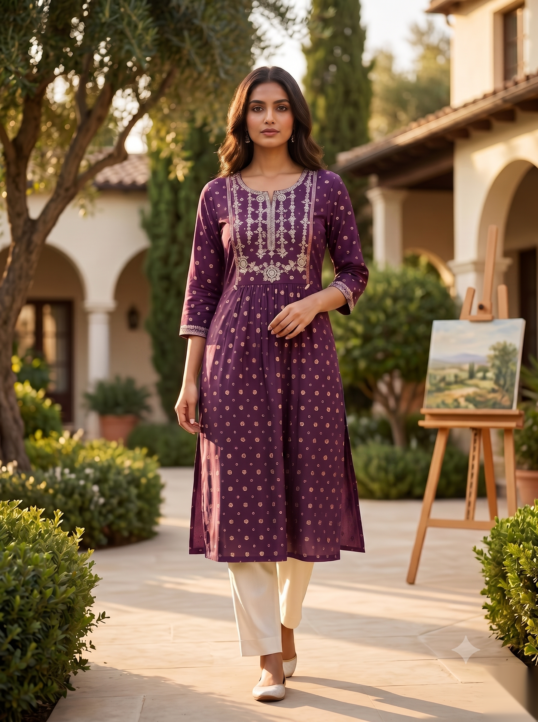 Designer Top - mid Purple