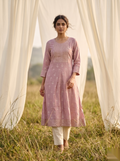 Elegent Umberlla kurti - Dull Pink