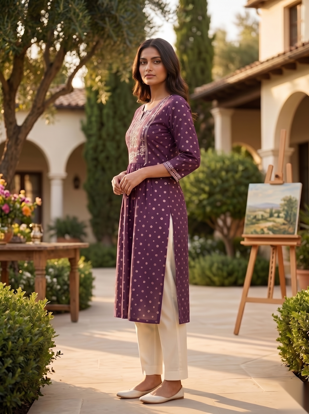 Designer Top - mid Purple
