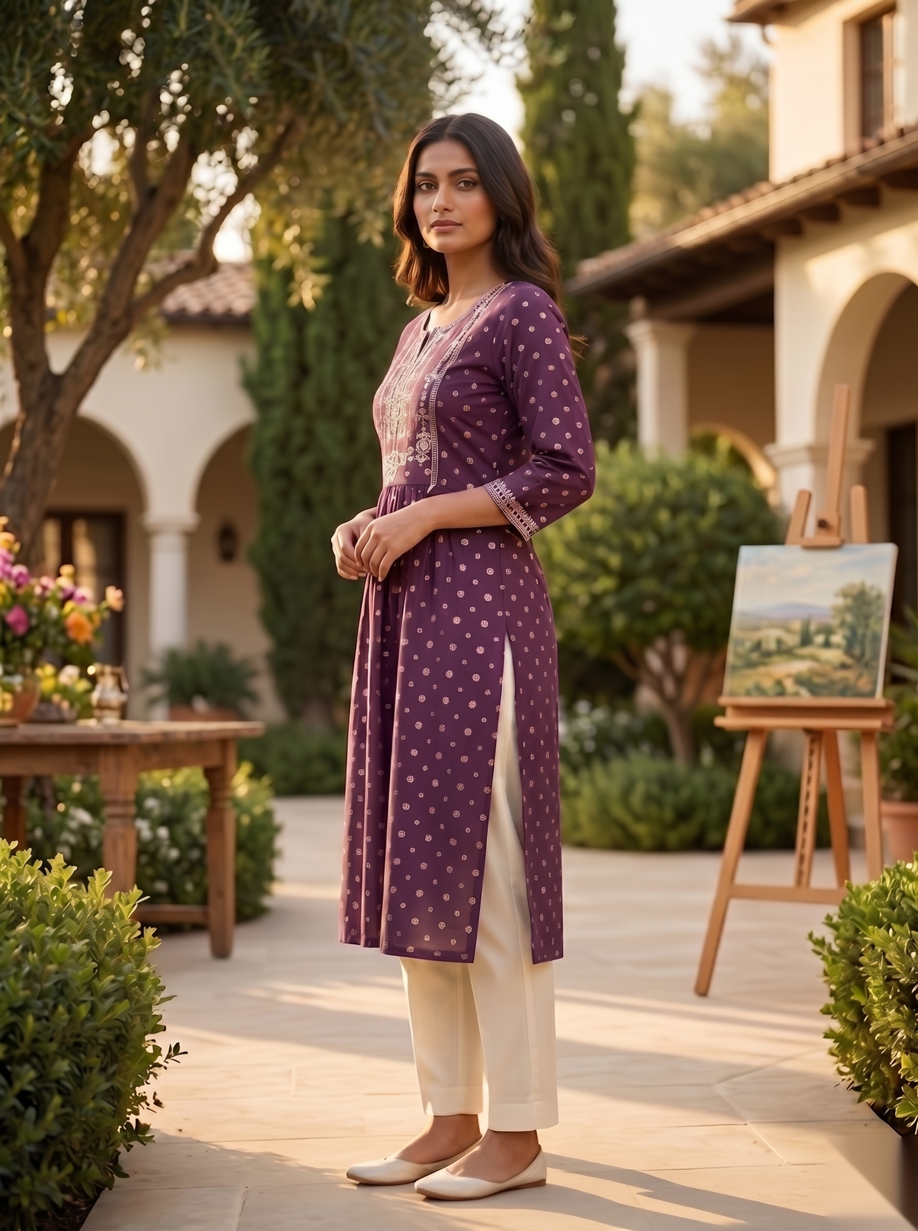 Designer Top - mid Purple