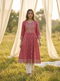 Elegent Umberlla kurti - Dull Red