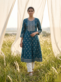 Elegent Umberlla kurti - Aqua Green