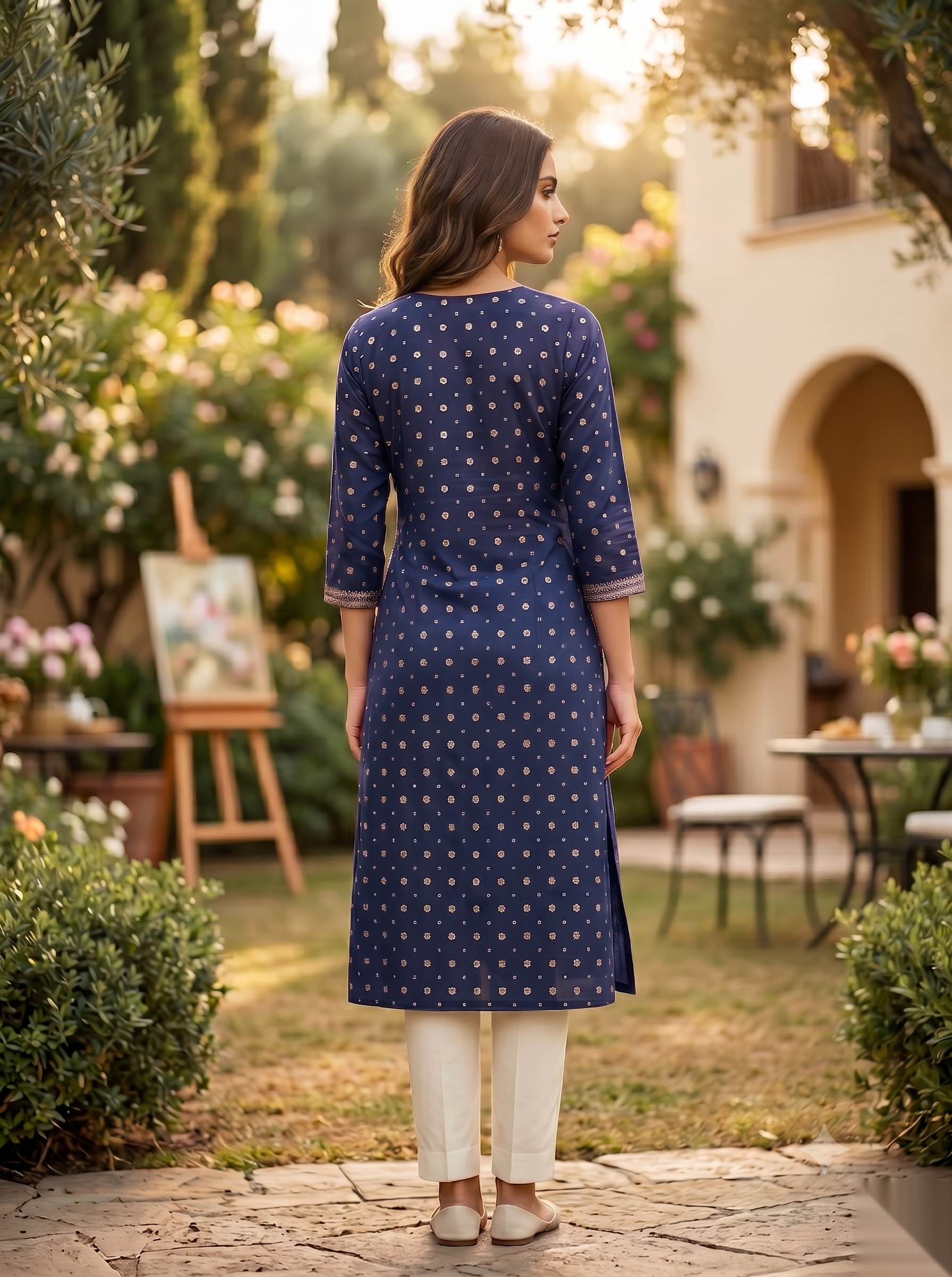 Designer Top - Navy blue
