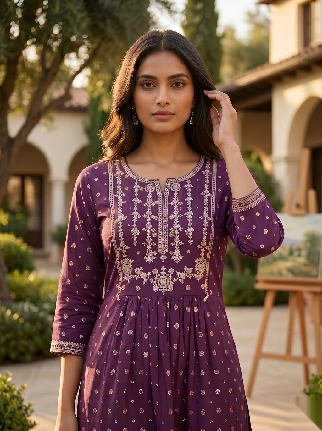 Designer Top - mid Purple