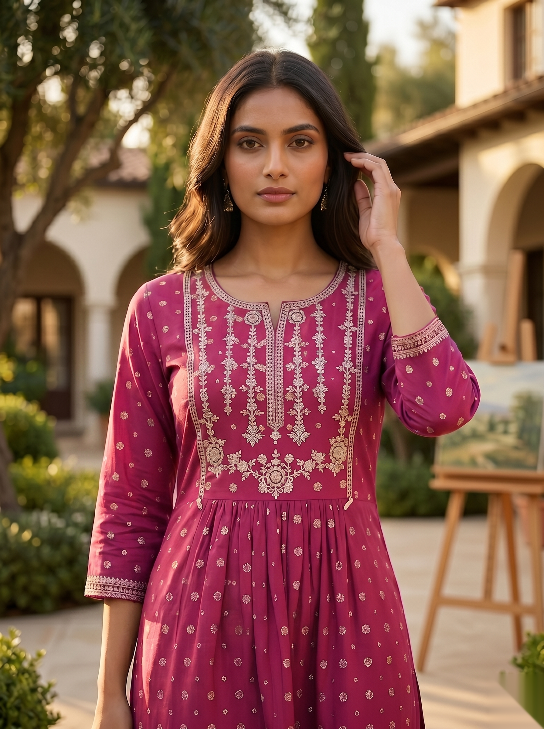 Designer Top - Dark Pink