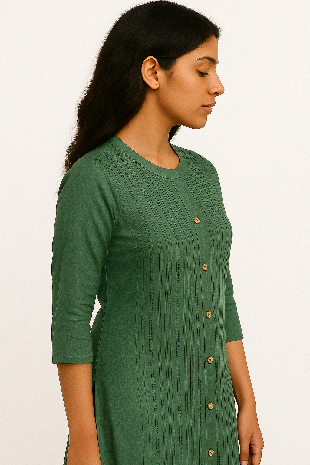 Green Long Top Airline