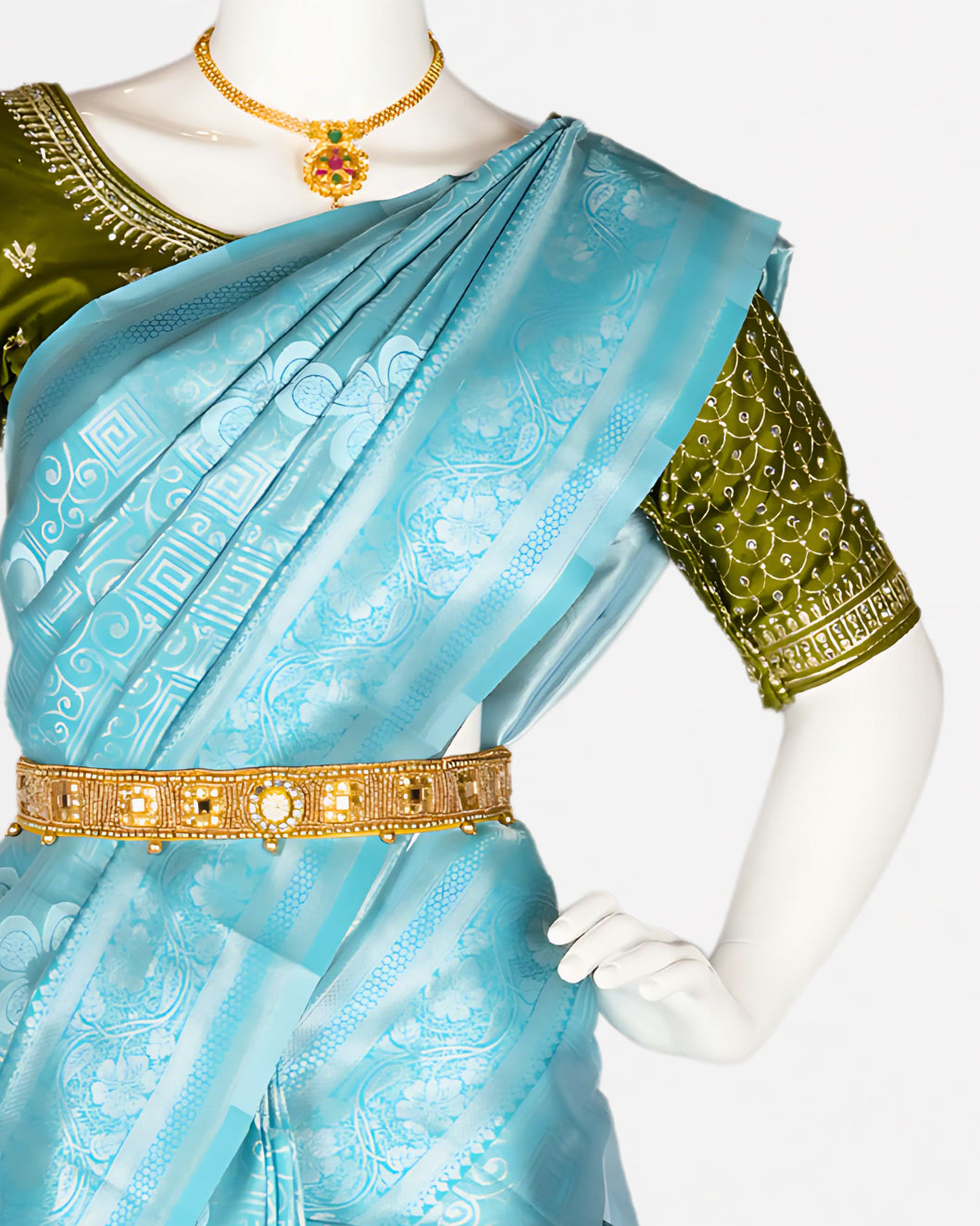 Sky Blue Saree