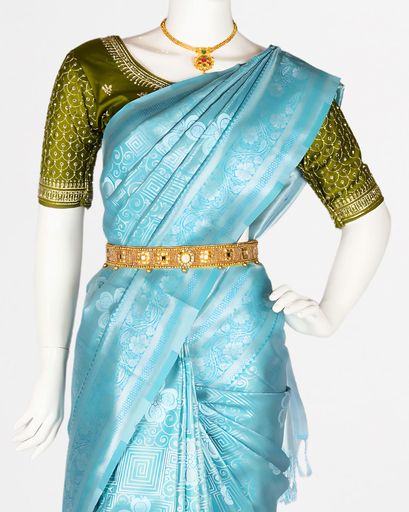 Sky Blue Saree