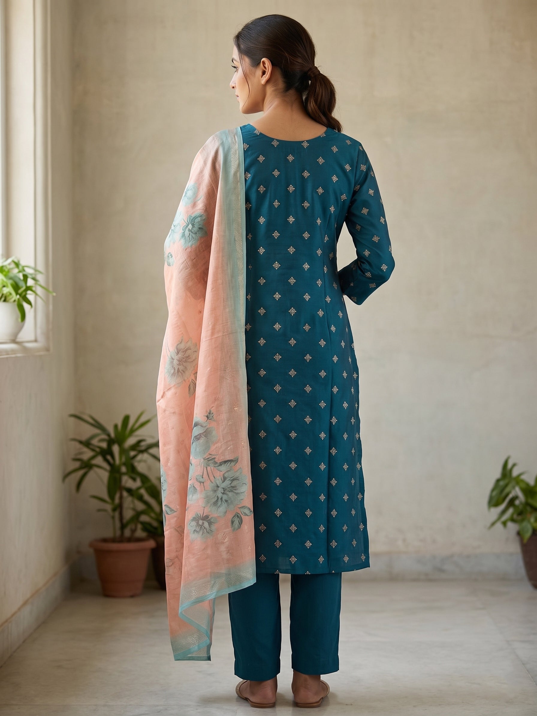 Dark blue 3pc kurti