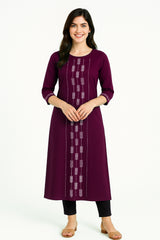 Maroon Long Top