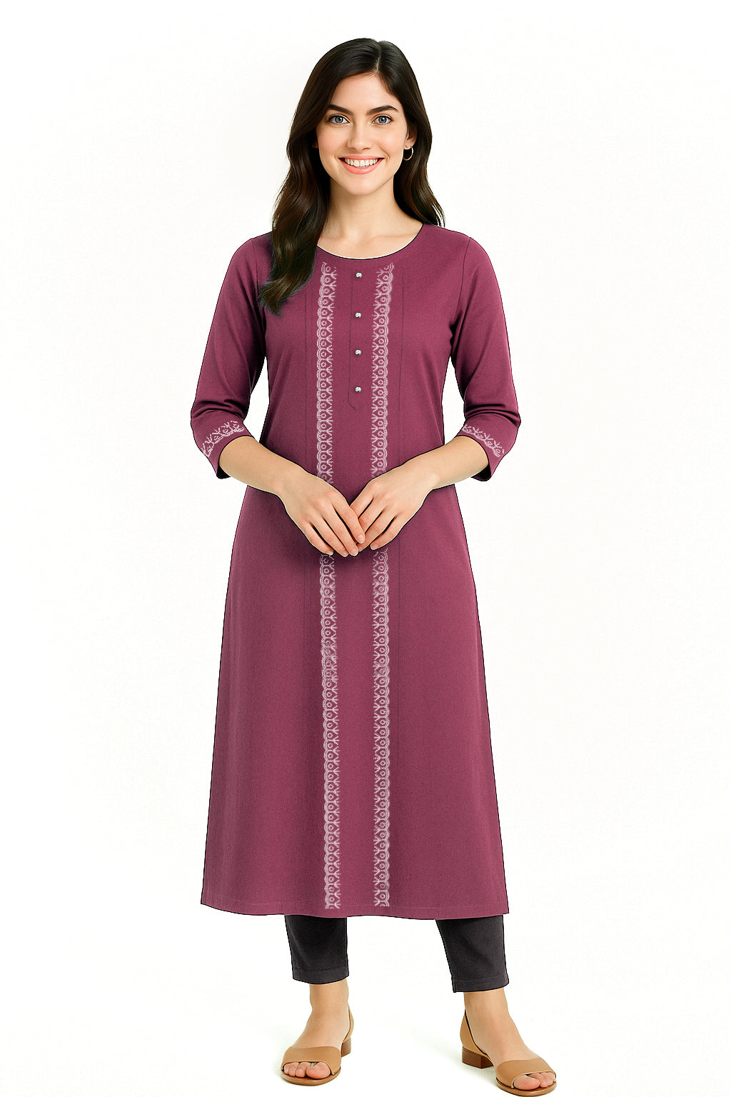 Maroon Long Top