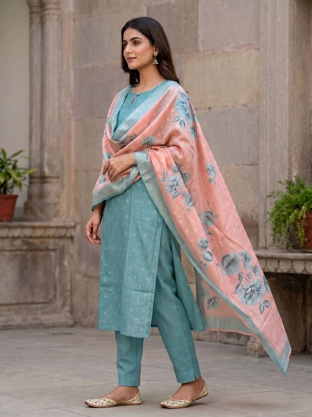 Blue 3pc kurti