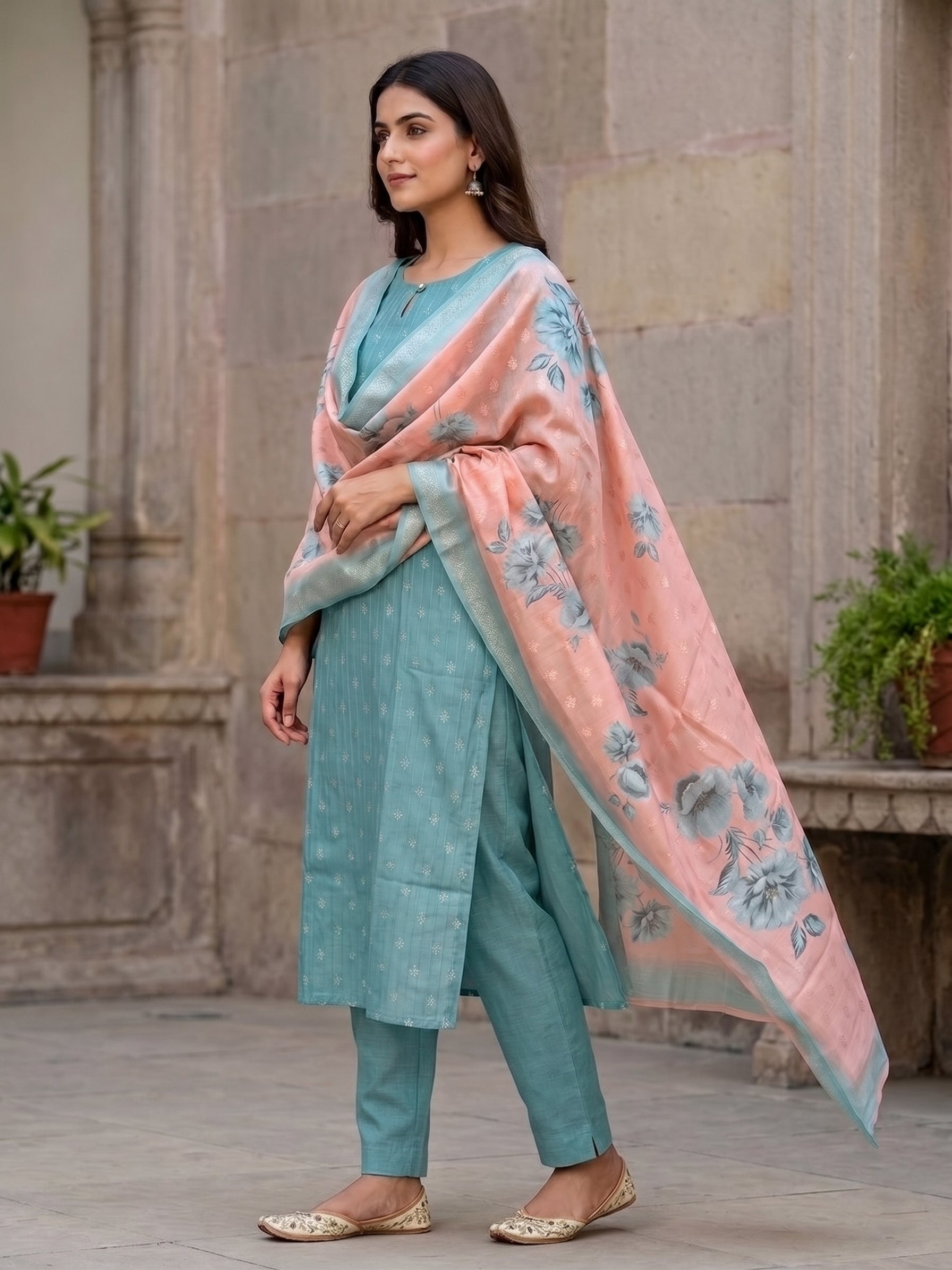 Blue 3pc kurti