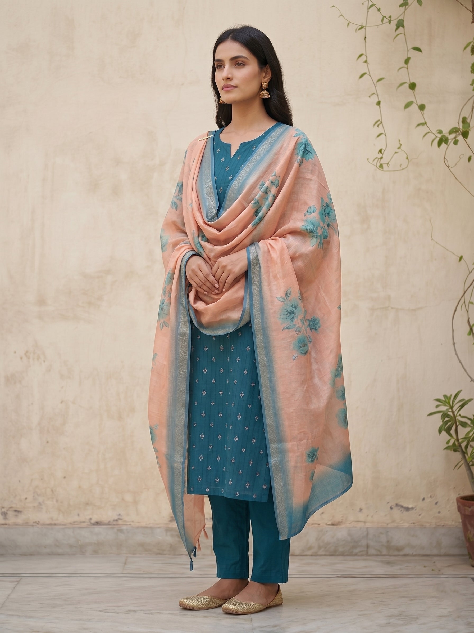 Dark blue 3pc kurti