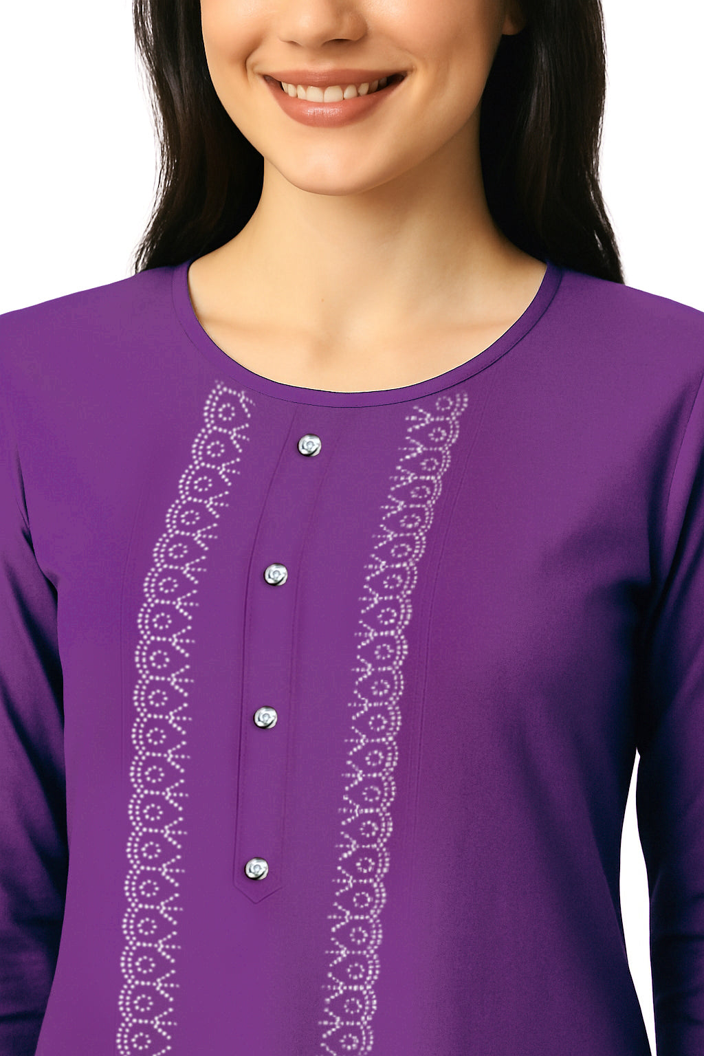 Dark Purple Long Top
