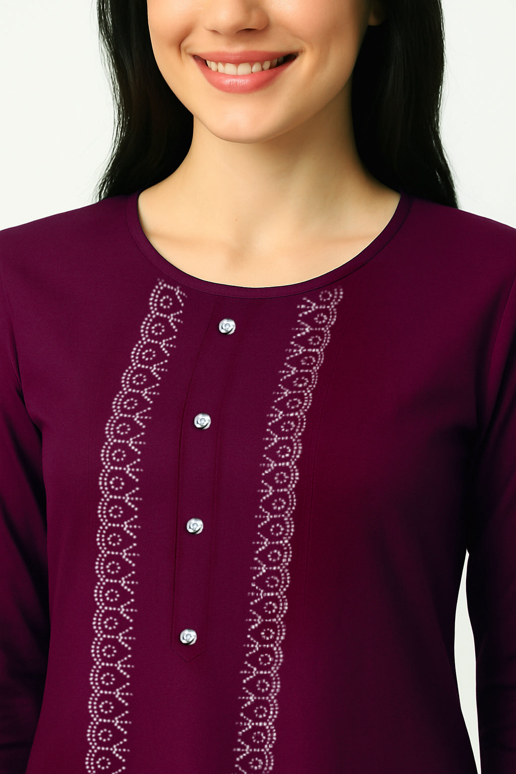 Dark Purple Long Top