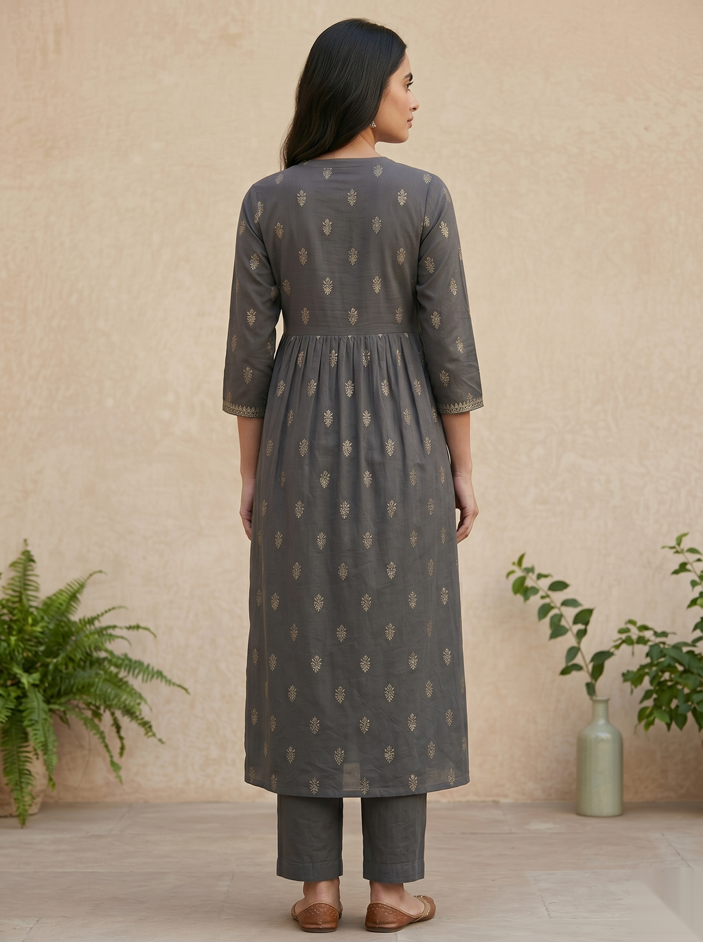 Black Long Top Umbrella kurti
