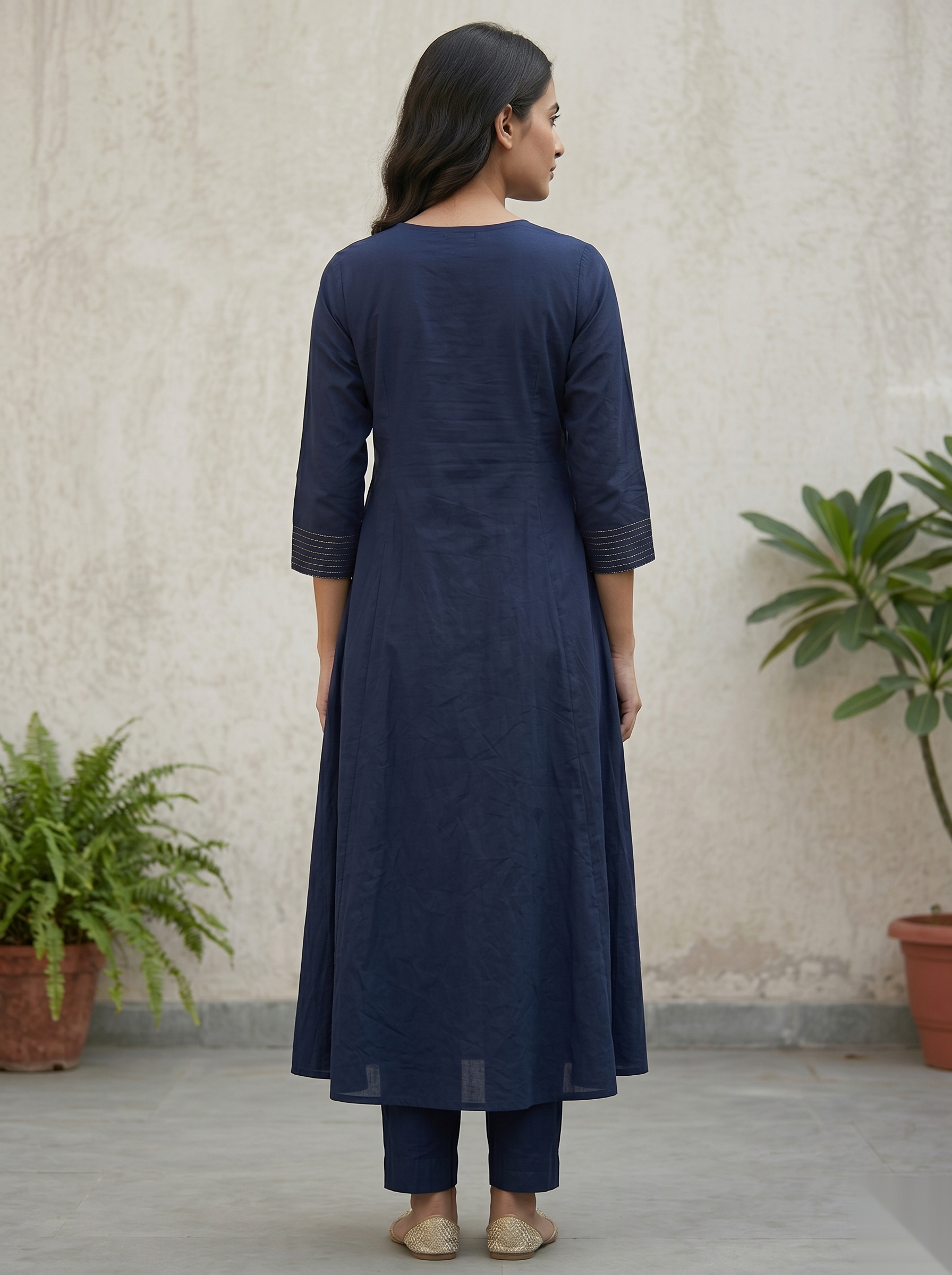 Dark Blue D3 Long Top