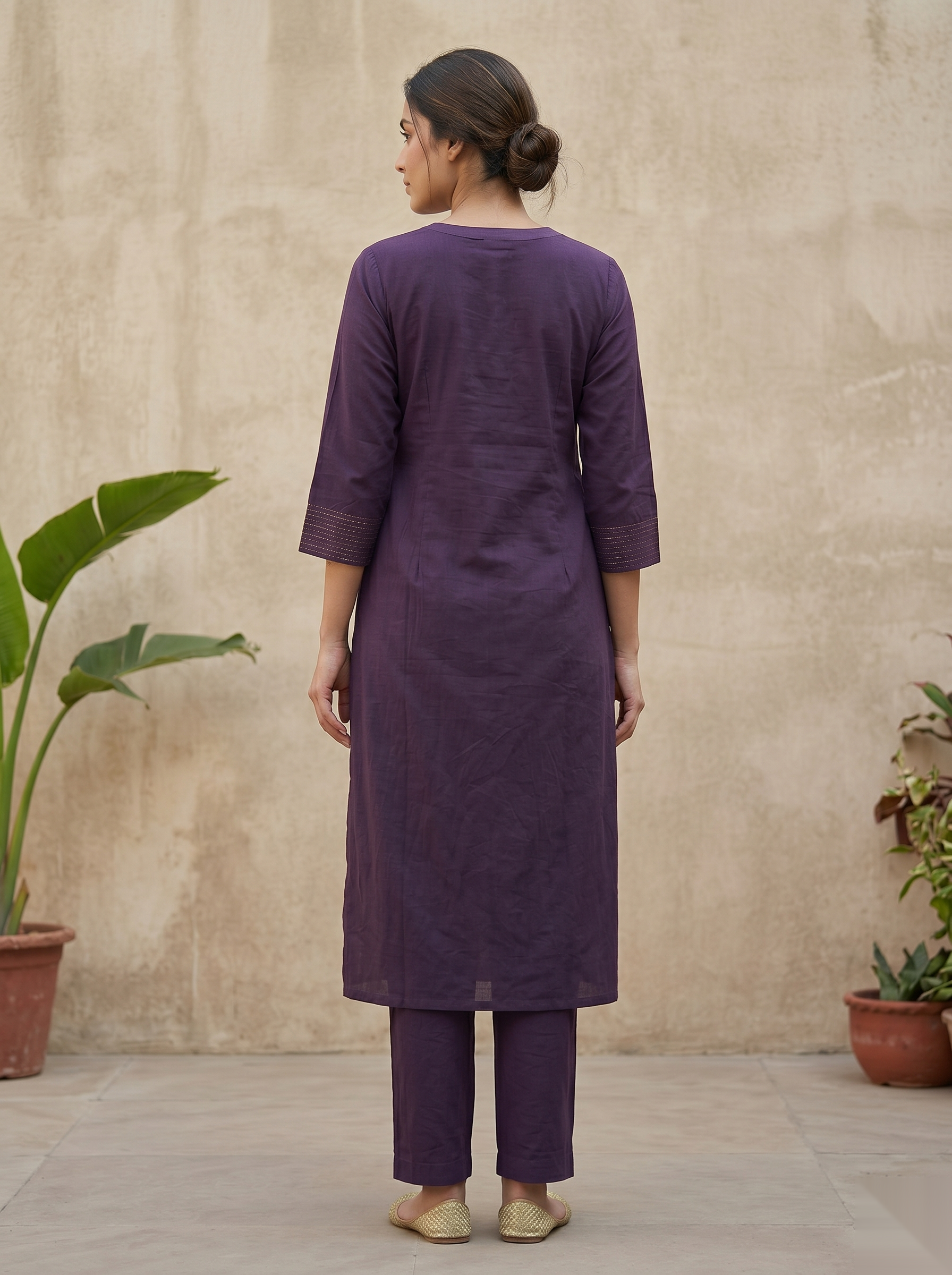 Violet Long Top Umbrella Kurti