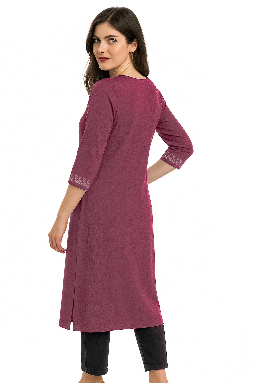 Maroon Long Top