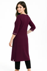 Maroon Long Top