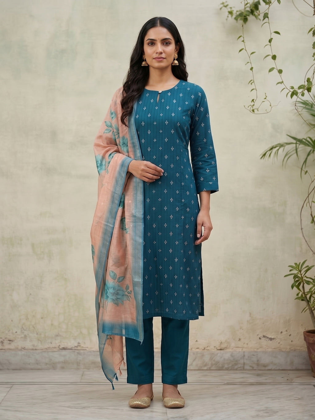 Dark blue 3pc kurti