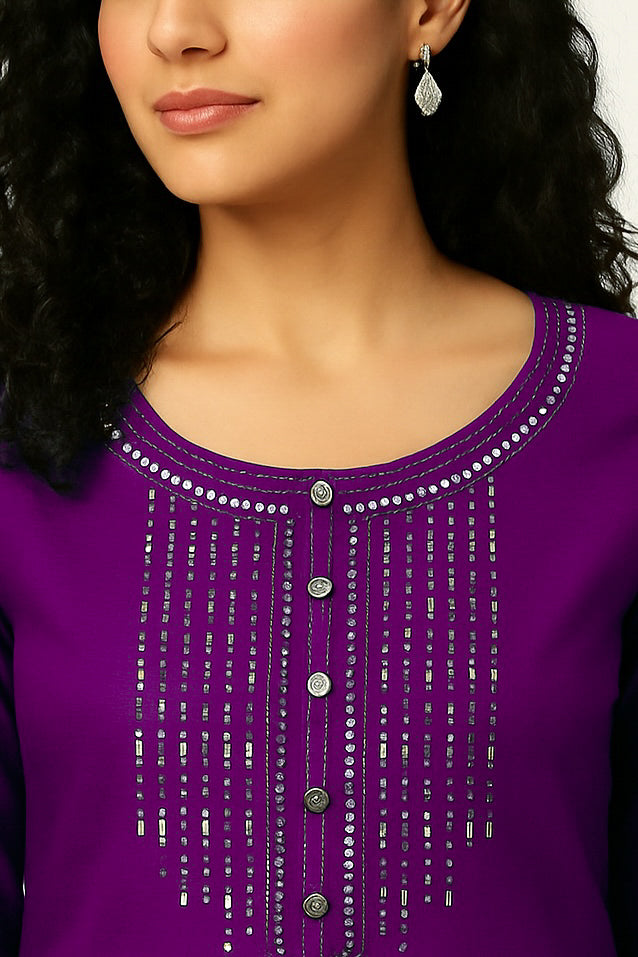 Violet Stone Long Top