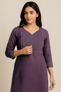 Purple SIlver line Long Top
