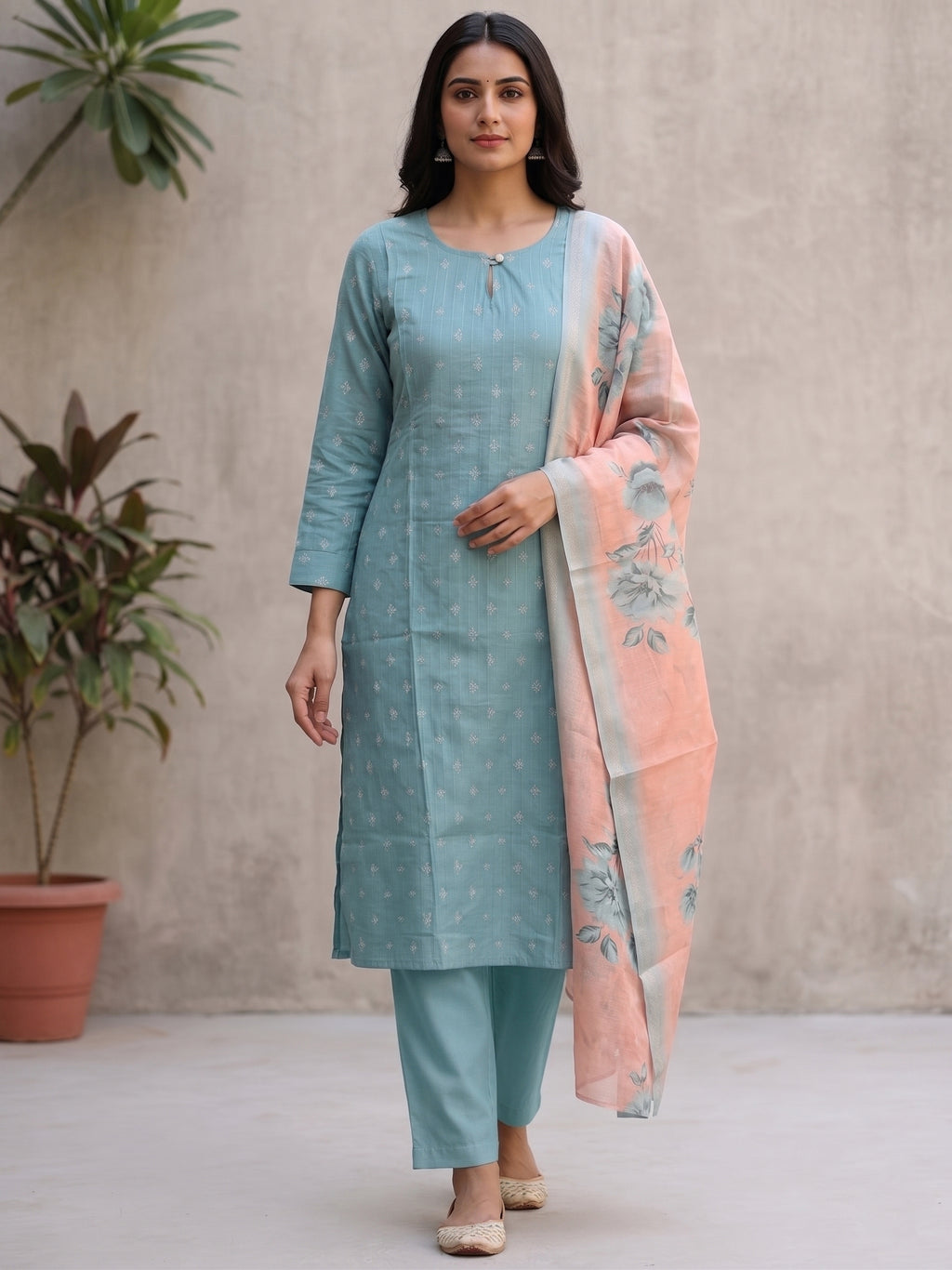 Blue 3pc kurti