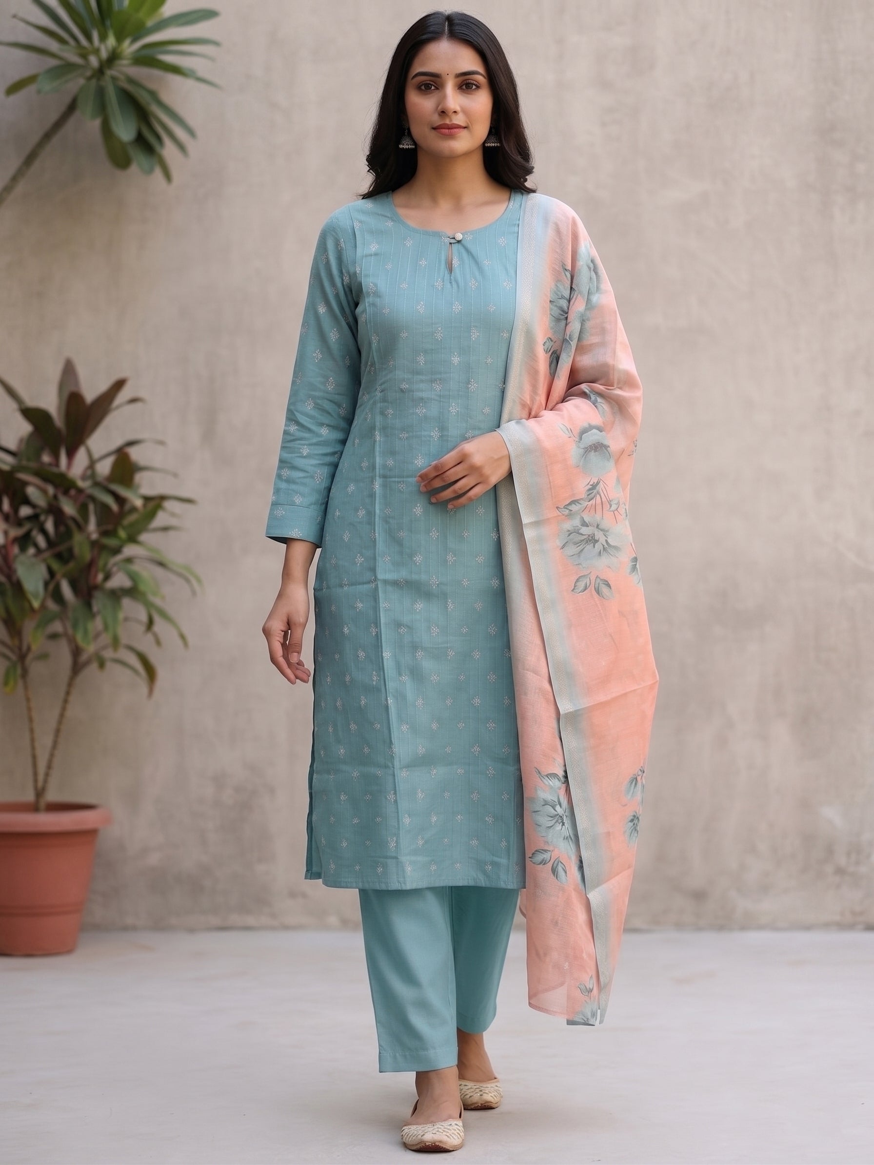 Blue 3pc kurti