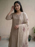 Brrown 3pc kurti