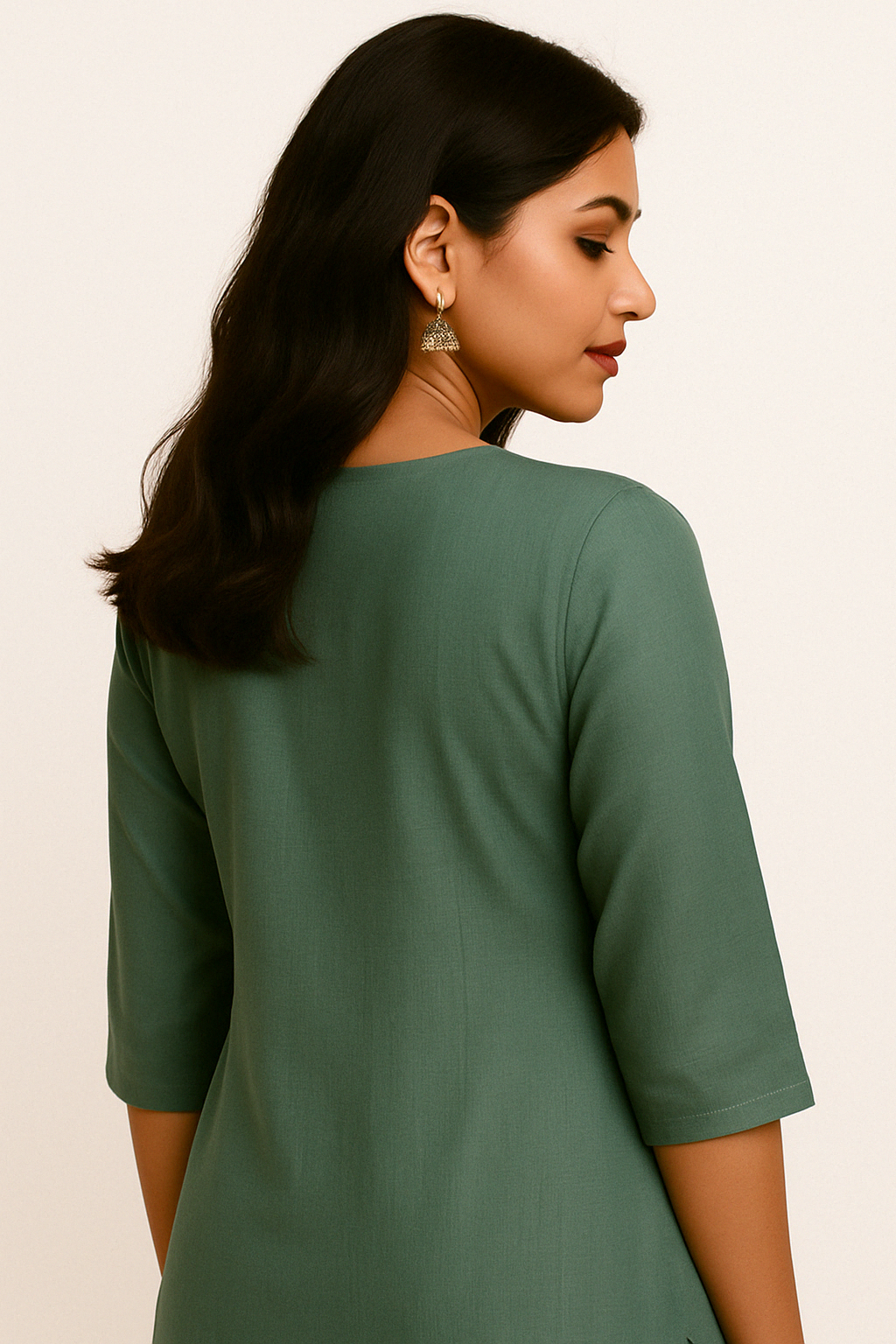Green Long Top Airline