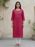 Red D2 Long Top Kurti