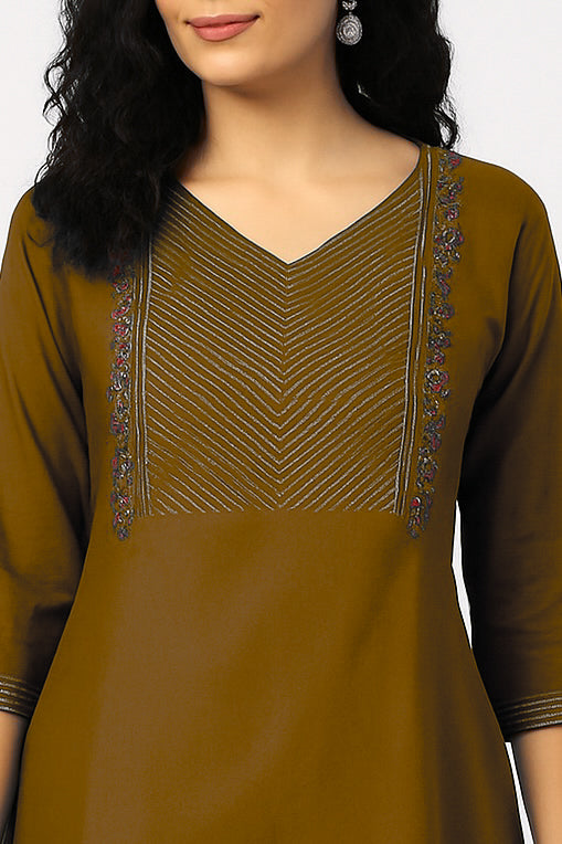 Brown Long Top