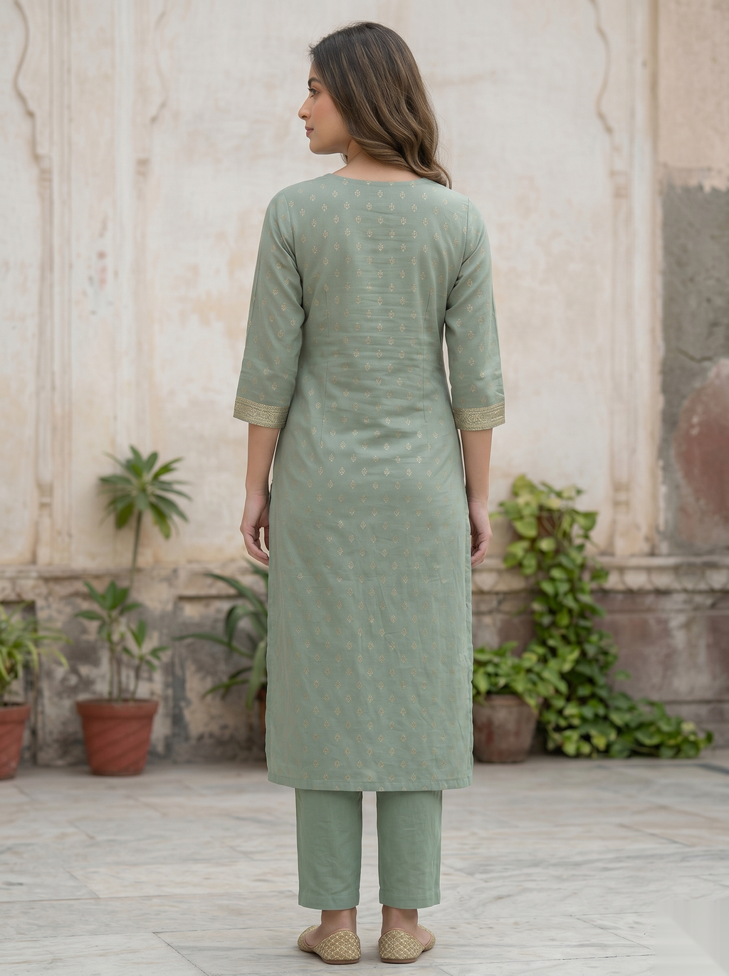 Blue D4 Long Top Kurti