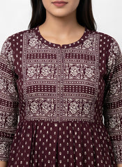 Maroon Long Top