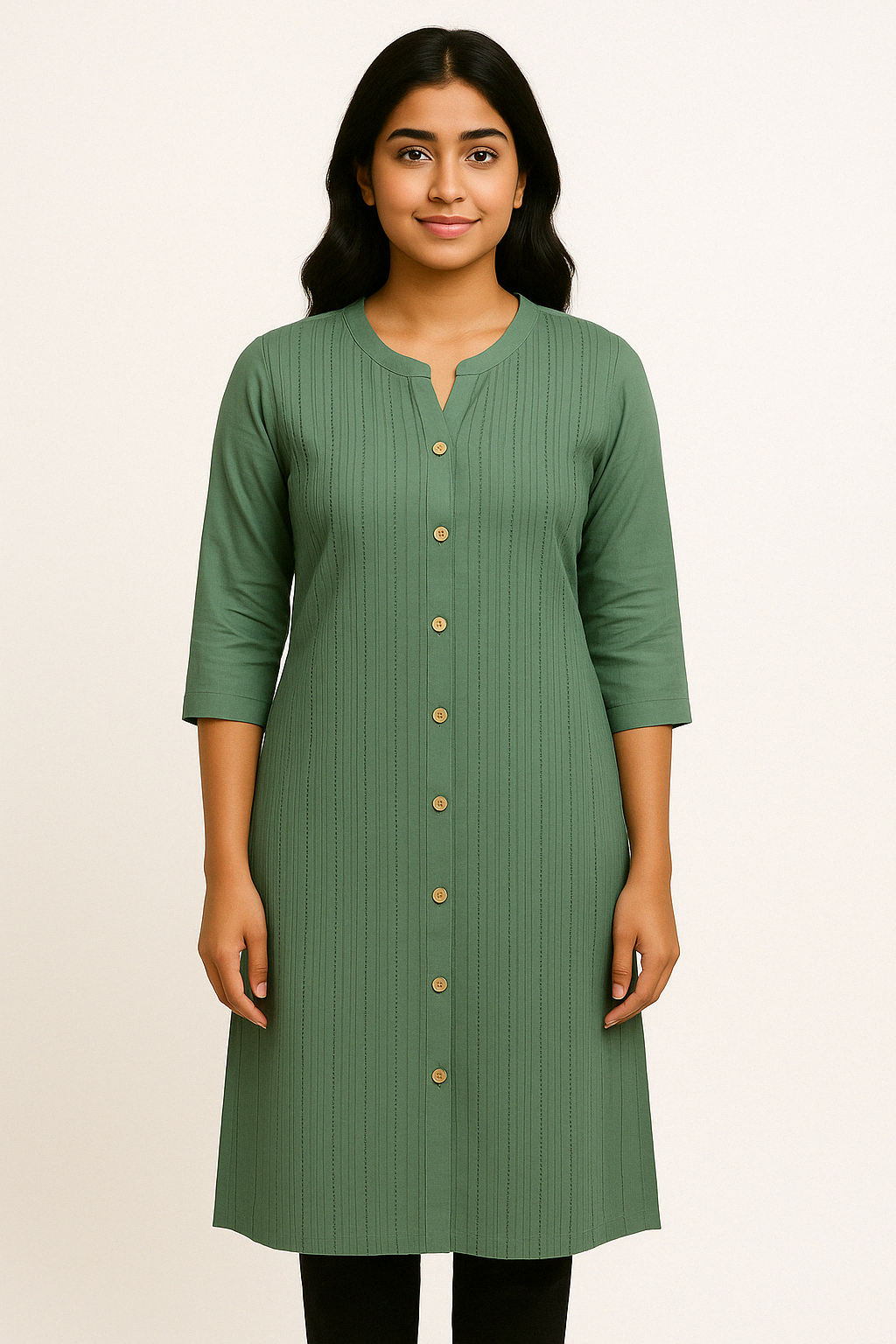 Green Long Top Airline