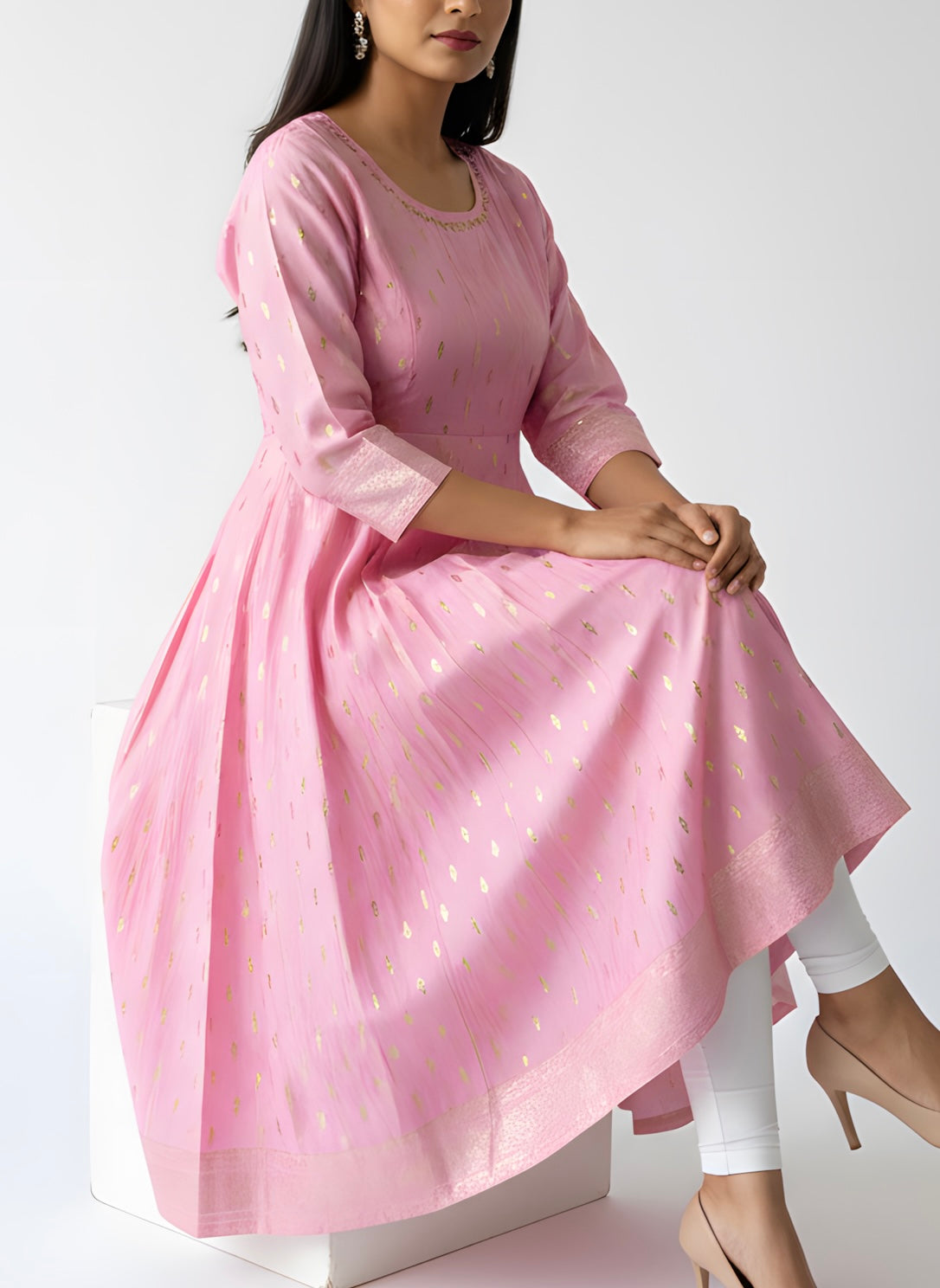 Pink umbrella Long Top