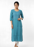 Blue Long Top