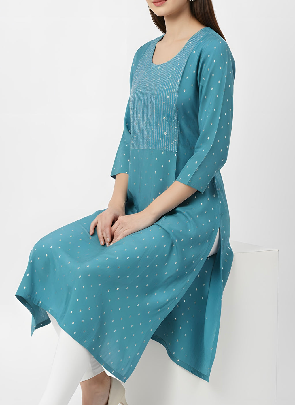 Blue Long Top