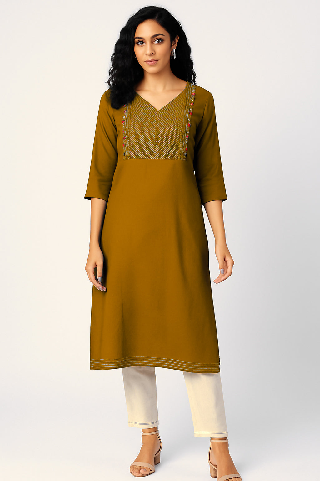 Brown Long Top