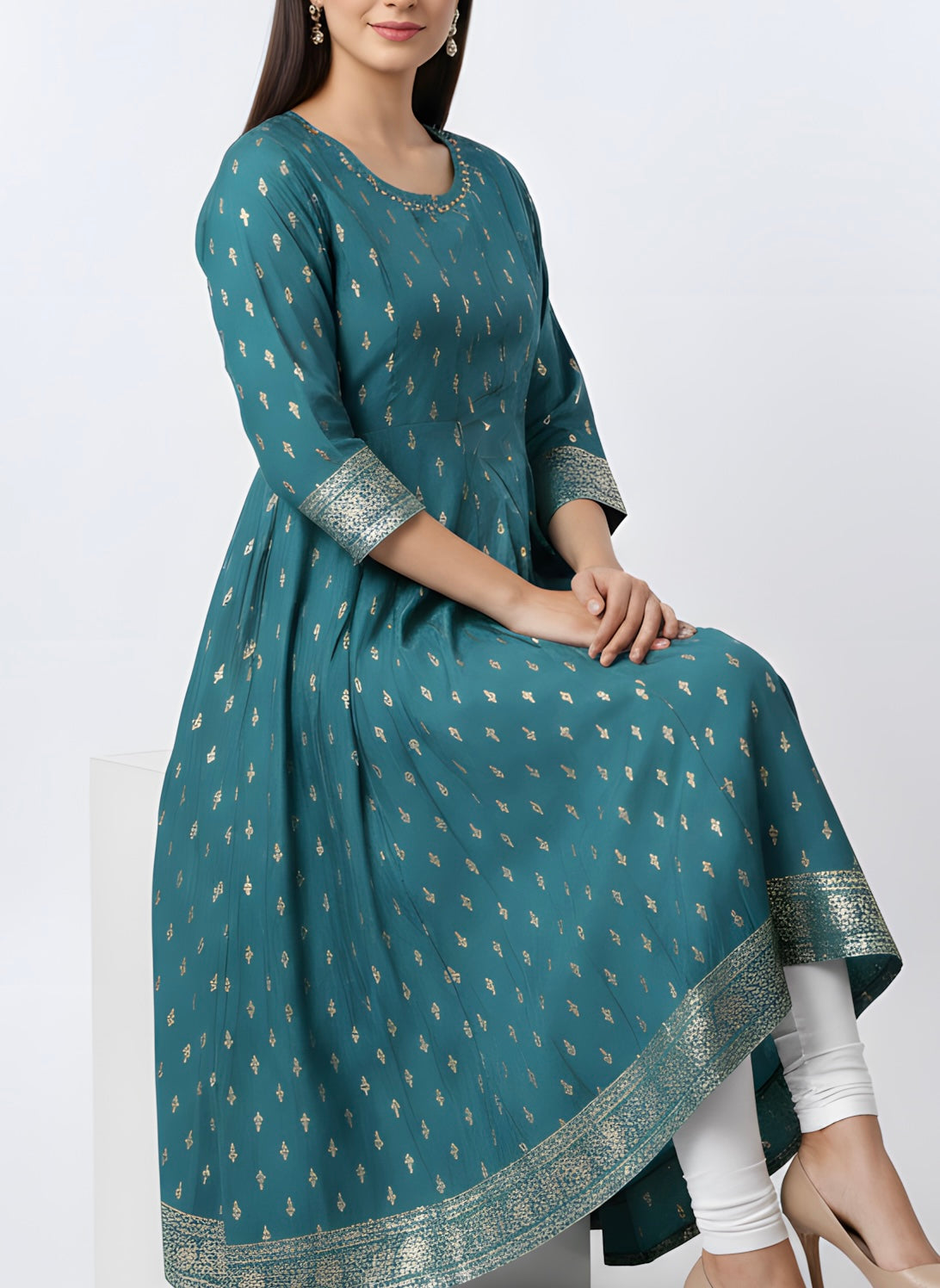 Blue Long Top