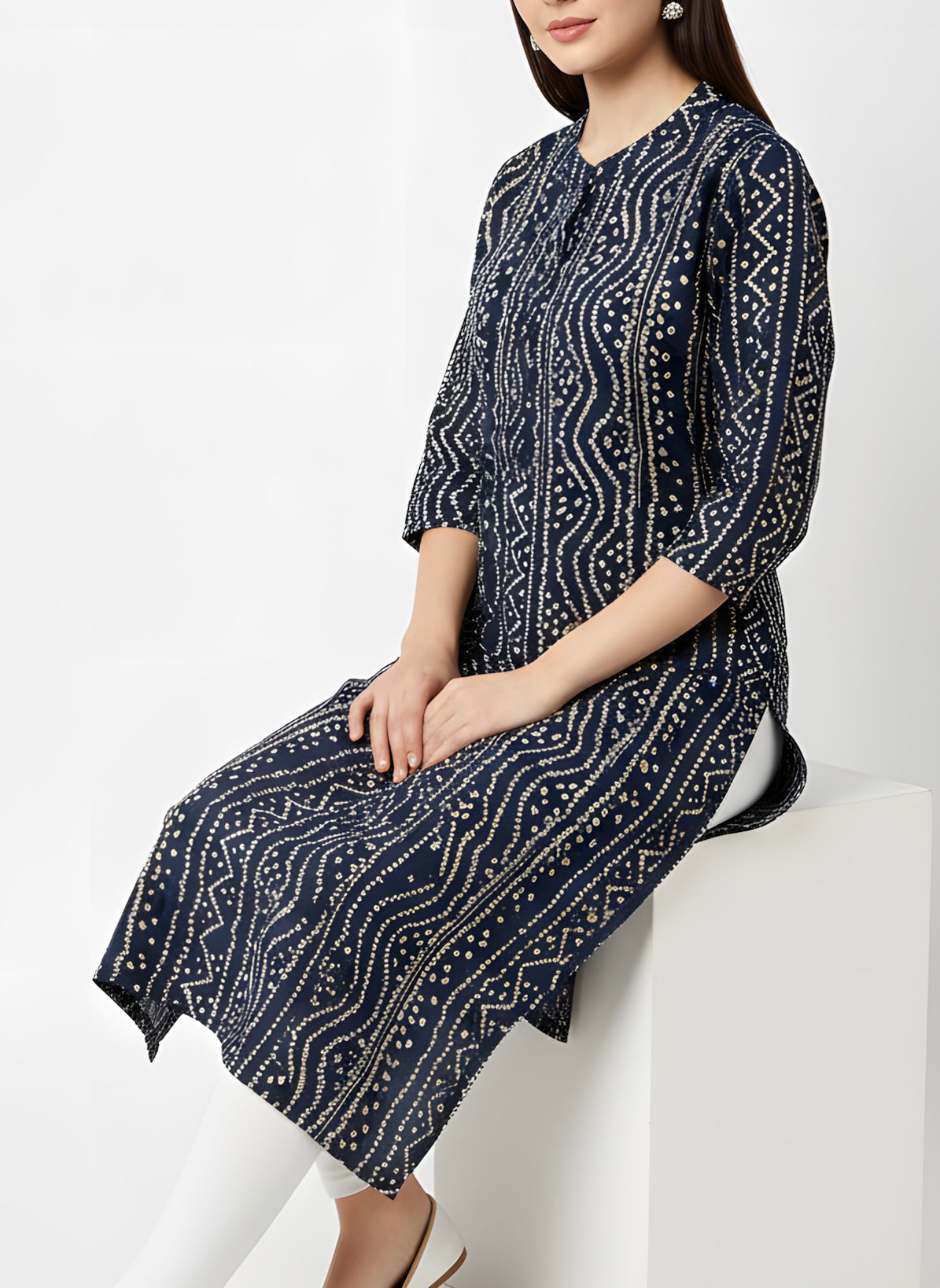 Dark Blue Long Top